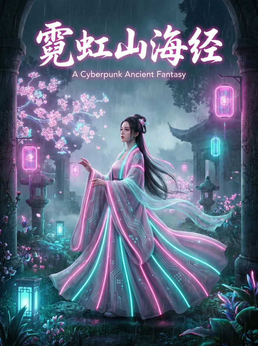 快猫短视频网址 古风奇缘短剧 - 霓虹山海经海报